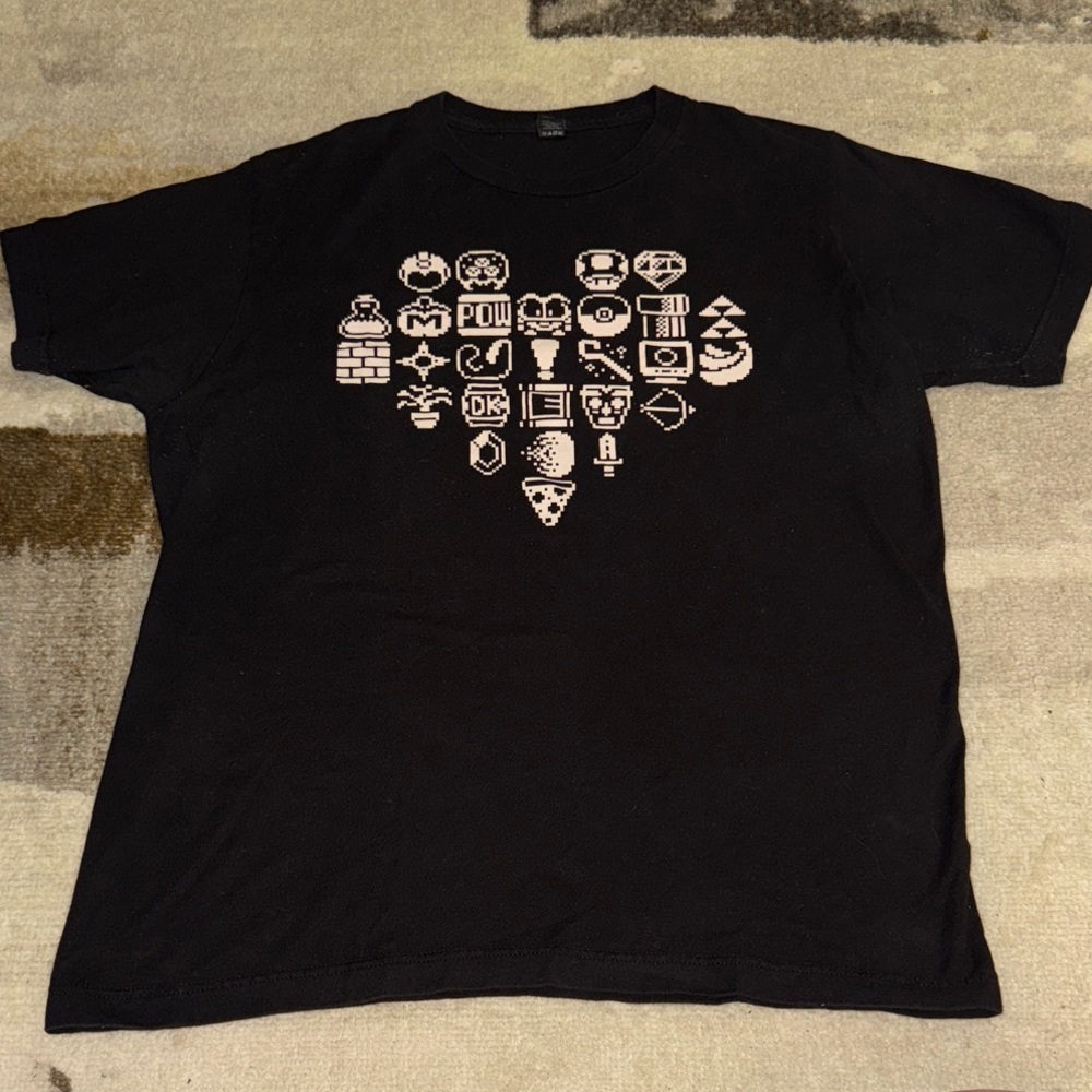 Video Game Symbol Black T-Shirt